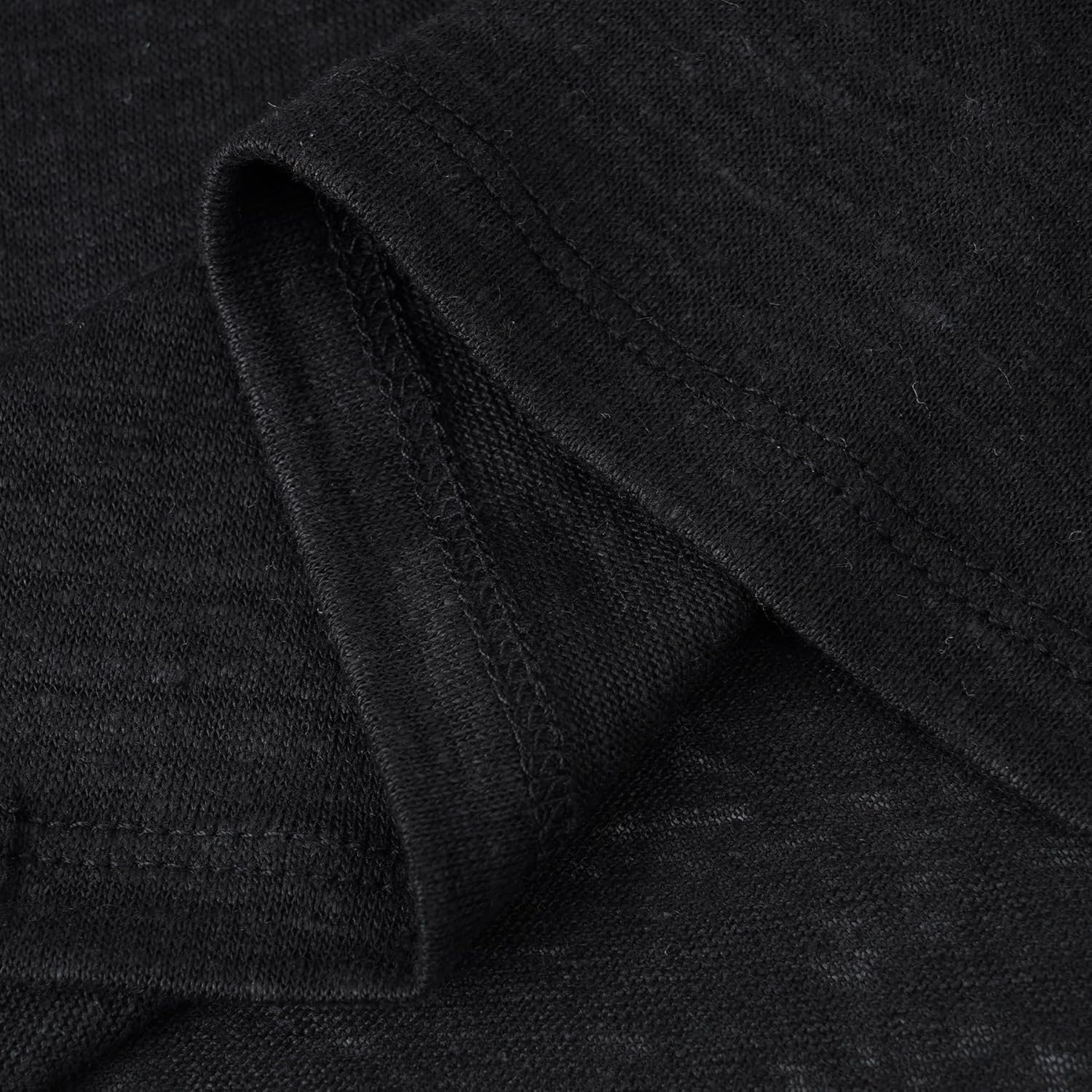 Amazhiyu Women's 100% Linen Knitted T-Shirt Short Sleeve Crewneck Summer Casual Tops