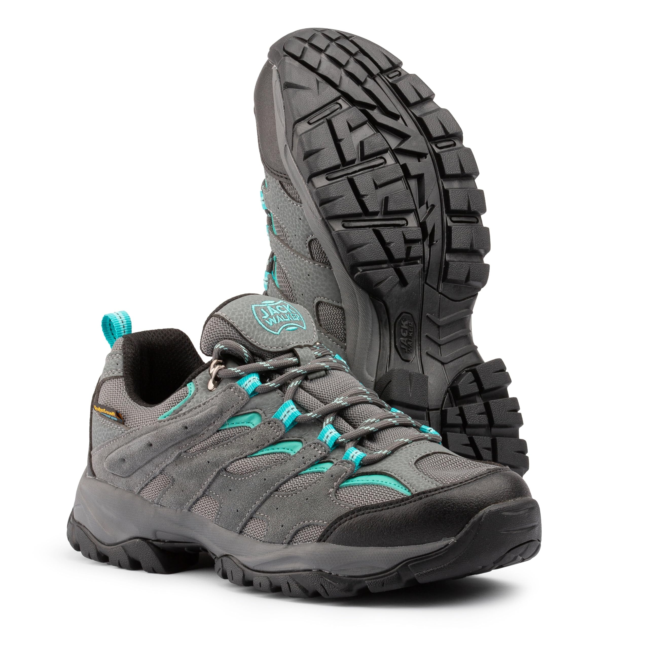 Jack Walker Zapatillas de Senderismo para Mujer Calzado cómodo de Piel de Ante con Plantillas de Espuma viscoelástica para Senderismo Actividades Casuales y al Aire Libre Lily Gris