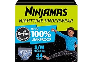 Pampers Ninjamas Nighttime Bedwetting Underwear Boys - Size S/M (38-70 lbs)