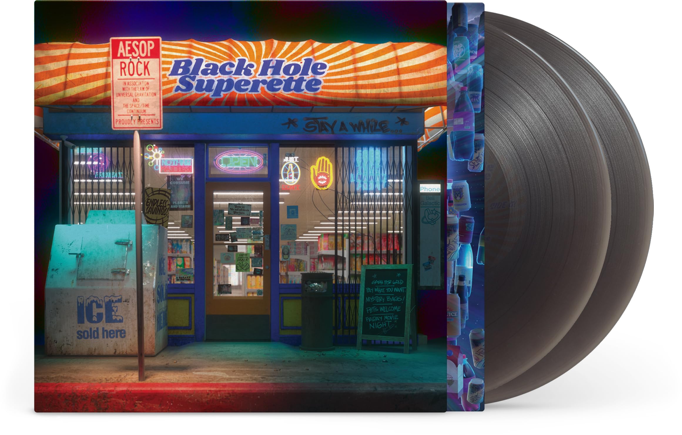 Aesop Rock - Black Hole Superette Black Ice 2LP Vinyl 12"" Album