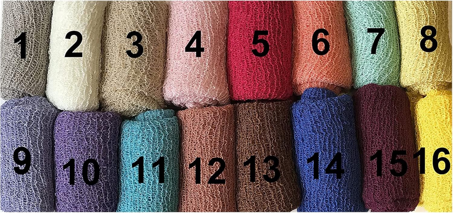 Newborn Baby Cheesecloth Swaddle Cocoon Knit Crochet Wrap Photo