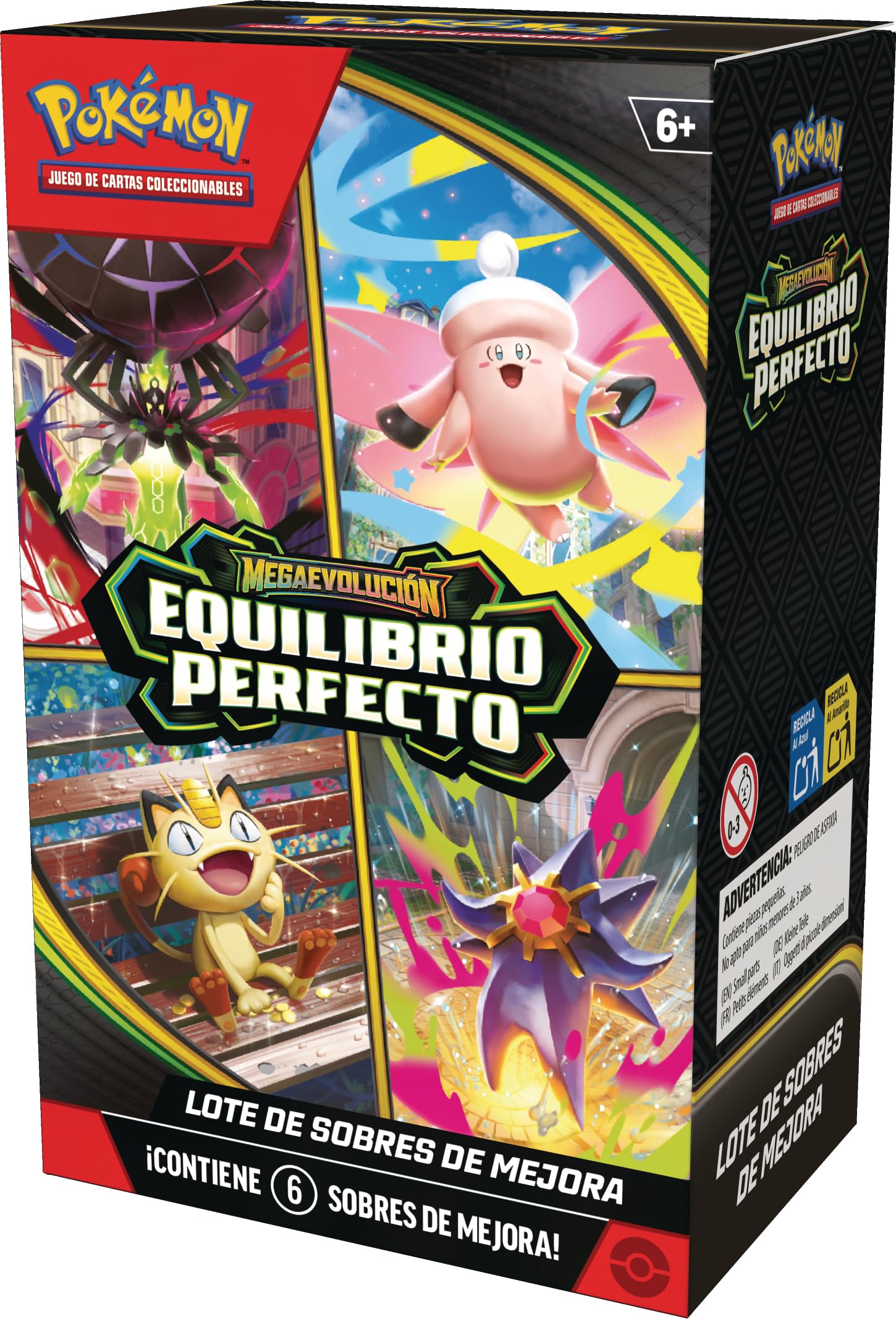 Pokémon: Lote de Sobres de Mejora de Megaevolución-Equilibrio JCC Pokémon (6 Sobres de Mejora)