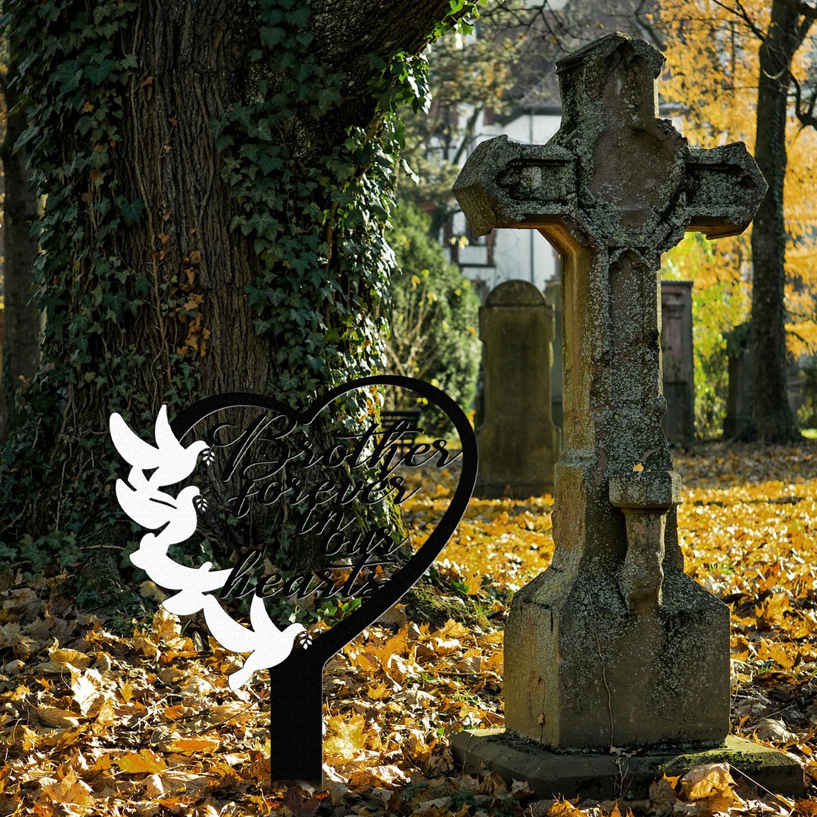 Decorazione per tomba, in metallo, per bambini, per funerali all'aperto, per giardino o Hofiben