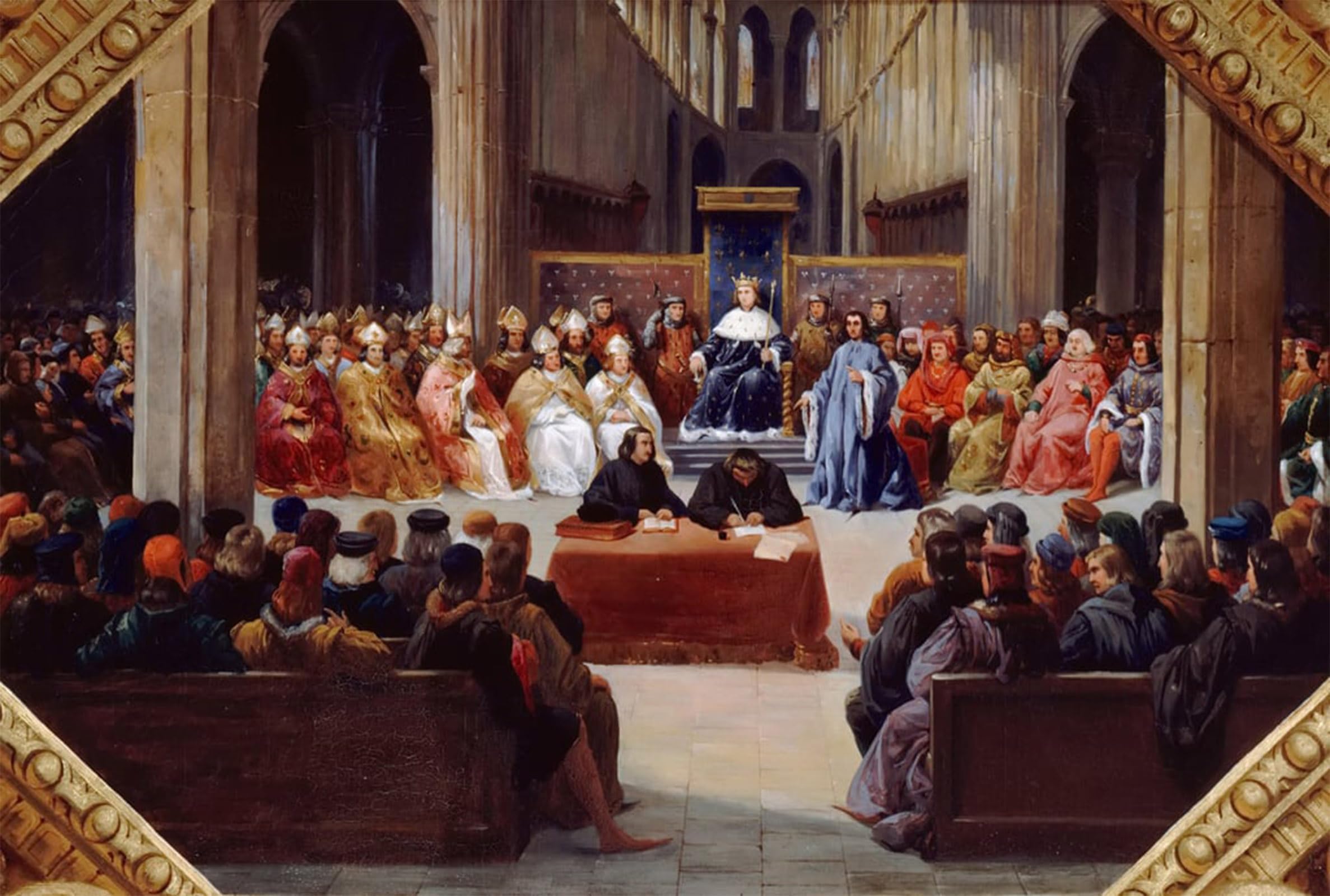 ARTXLXXBN Famous Painting Art Wall Decor Abstract Art Picture the Assembly of the Estates General April by Jean Alaux Animal Pictures for Home Decor 60x90cm