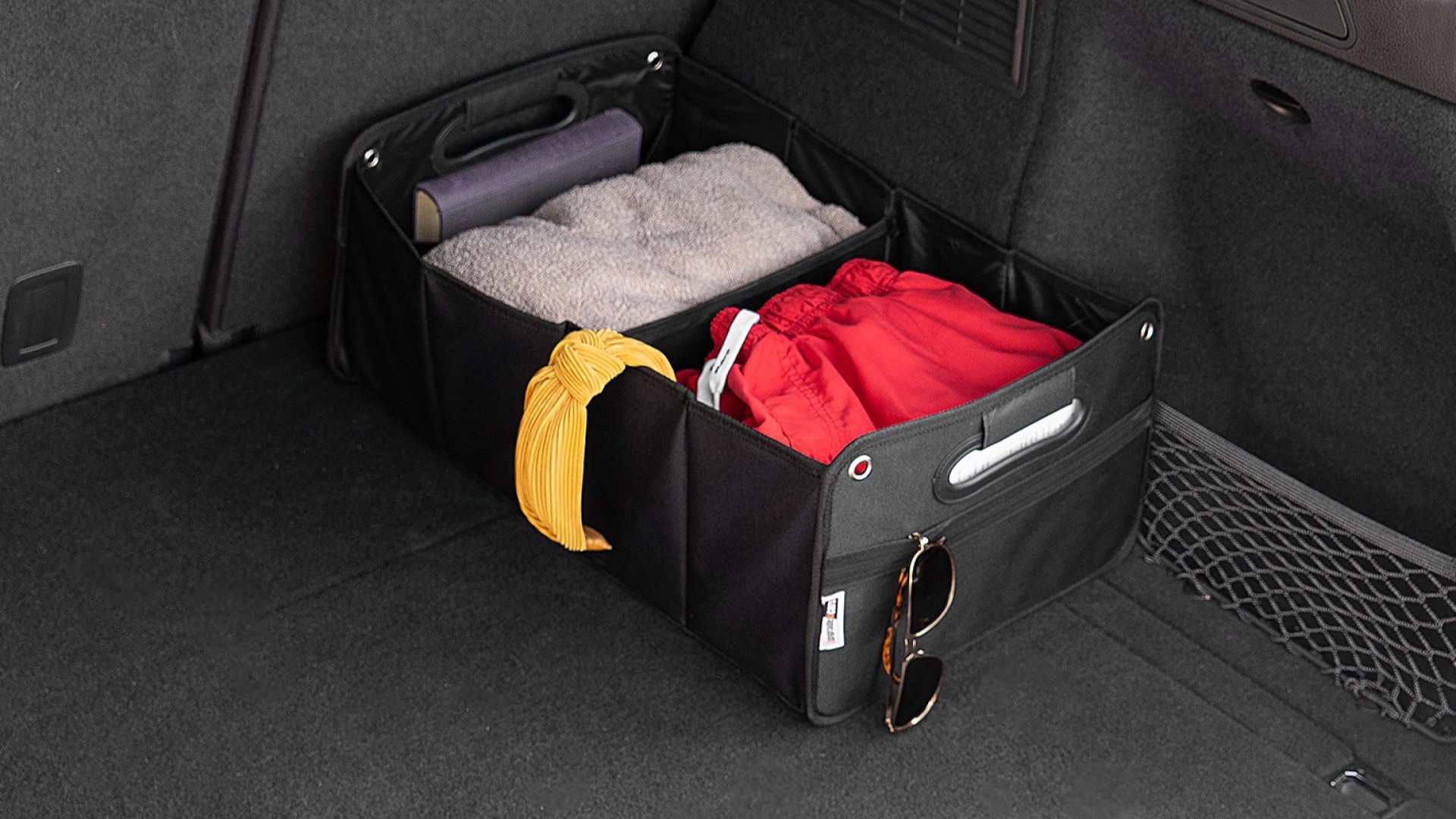 Organizer Bagagliaio Auto Upgrade4cars - Borsa Pieghevole Rigida Per Baule | Impermeabile E Multitasche - Foto 5