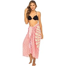 Back From Bali Womens Sarong Beach Swimsuit Bikini Cover up Wrap Peacock & Clip