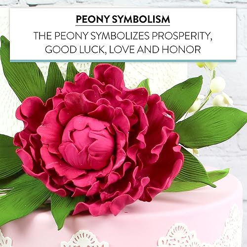 Miniatura 5 de Global Sugar Art Chef Alan Tetreault - Pastel de azúcar de peonía premium, 1 unidad