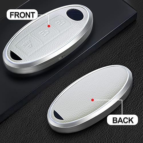 Miniatura 2 de Funda de cuero plateado y marco de aluminio para Infiniti EX35 EX37 FX35 FX37 FX37 FX45 FX50 Q70 QX70 QX50 para Nissan 370Z Armada Cube Juke Leaf