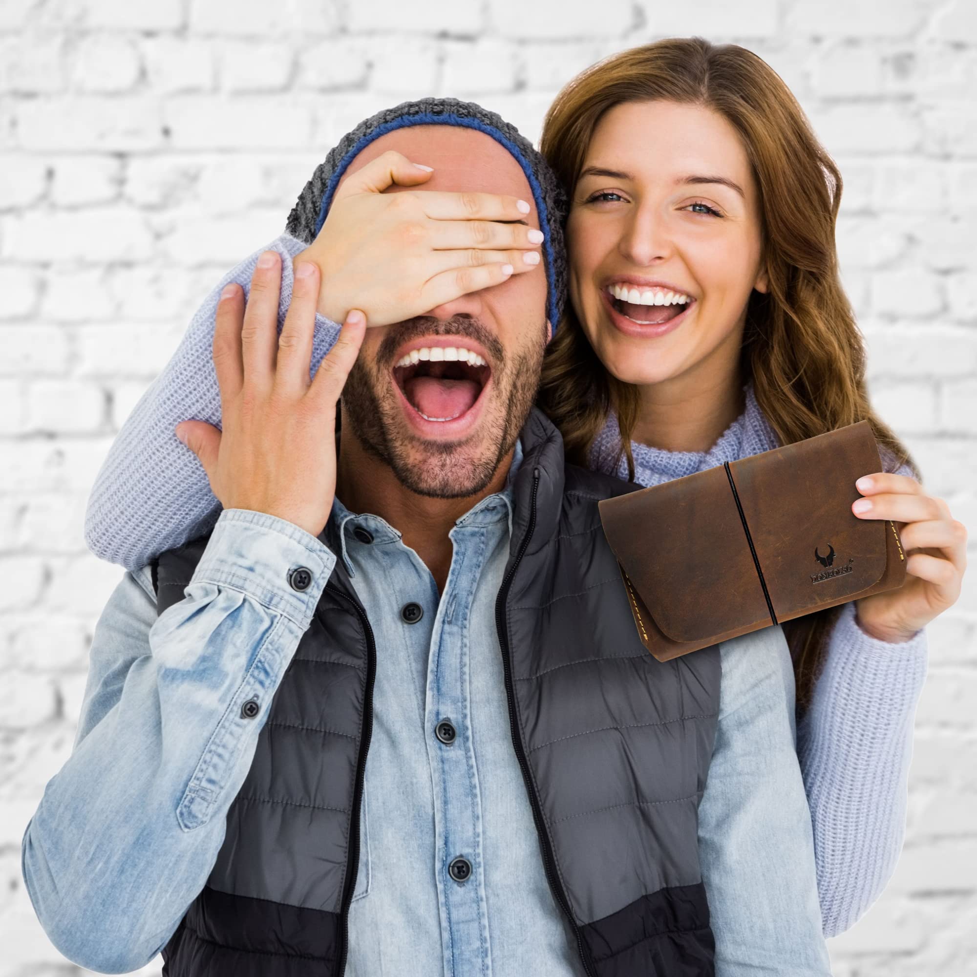 DONBOLSO Funda Pasaporte Miami | Organizadora de Viaje en Piel para Pasaportes | Funda Organizadora para Hombres | Pasaporte Viaje Funda | Marrón-Marrón