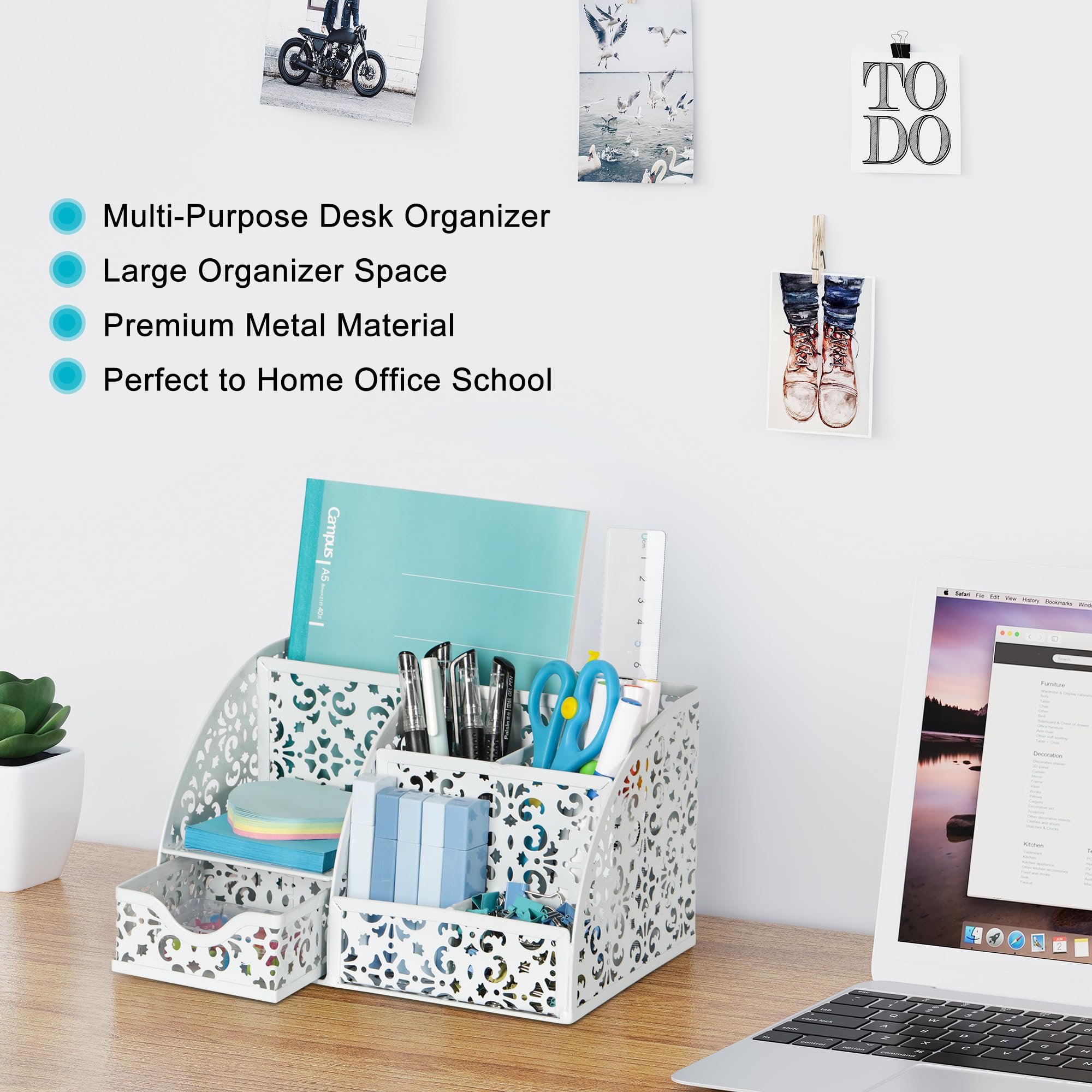 Amazon.com : EasyPAG Pen Holder Desk Organizer with Drawer