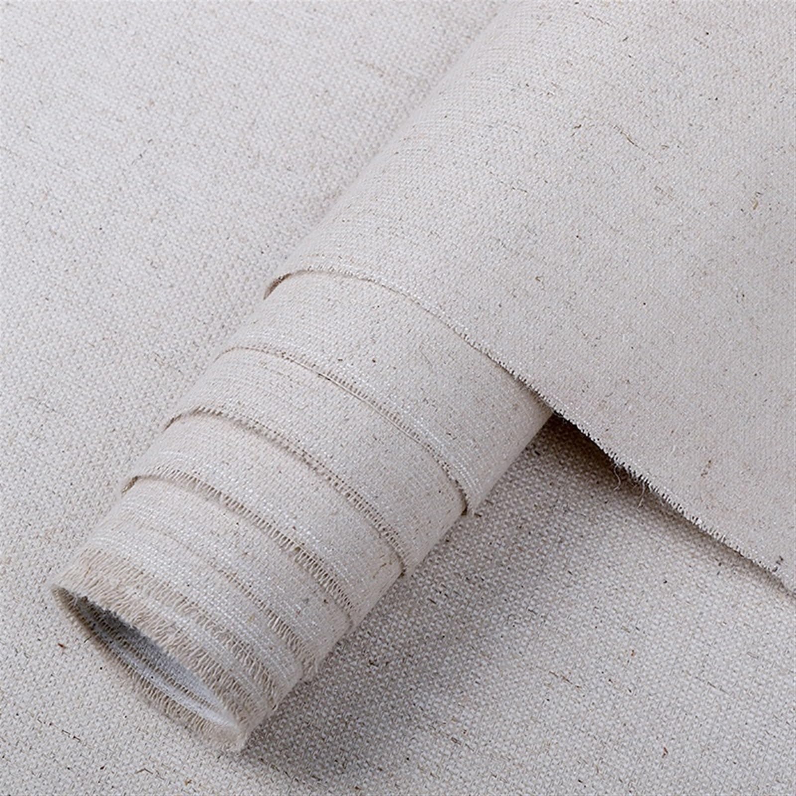 Rotolo di tela bianca Rotolo di 3 metri di tela bianca professionale for strati di pittura, tela for pittura a olio acrilica, misto lino, materiale artistico for artisti Rotolo da Pittura da dipingere