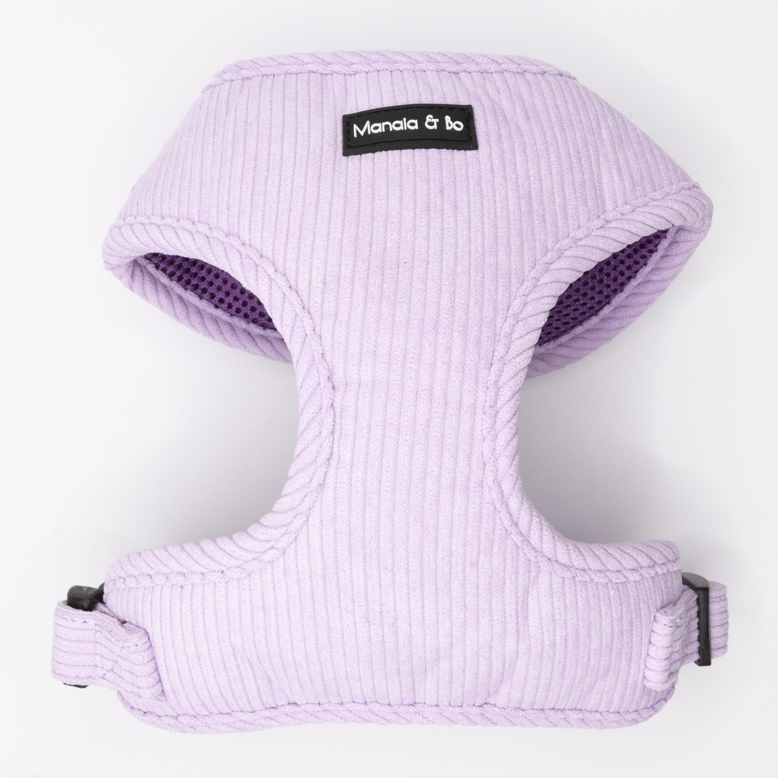 Premium Quality Adjustable Lavender Cord Dog Harness Vest with Black Fastenings | Neck: 29-36cm, Chest: 36-48cm (Extra Small, Harness Only) โ image 1