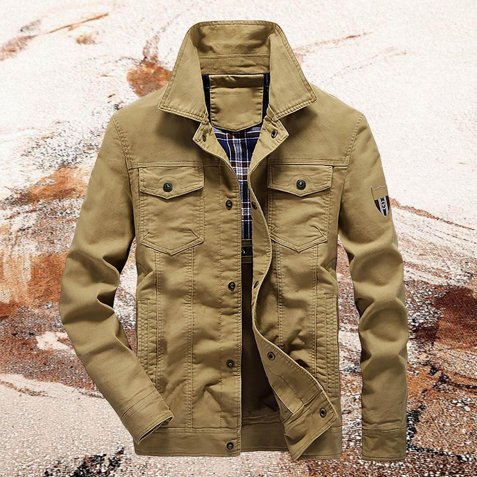 Giacca estiva da uomo per attività all'aria aperta, per escursionismo, jeans tattici, giacca cargo, giacca in denim, giacca per il tempo libero, vintage, classica, giacca da trekking, giacca