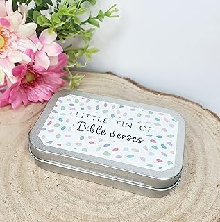 Little Tin Of Bible Verses, Christian Gifts, Church Group Gift, Gift For Her, Bible Verse Box, Bible Verse Keepsake, 24 Hour Shipping