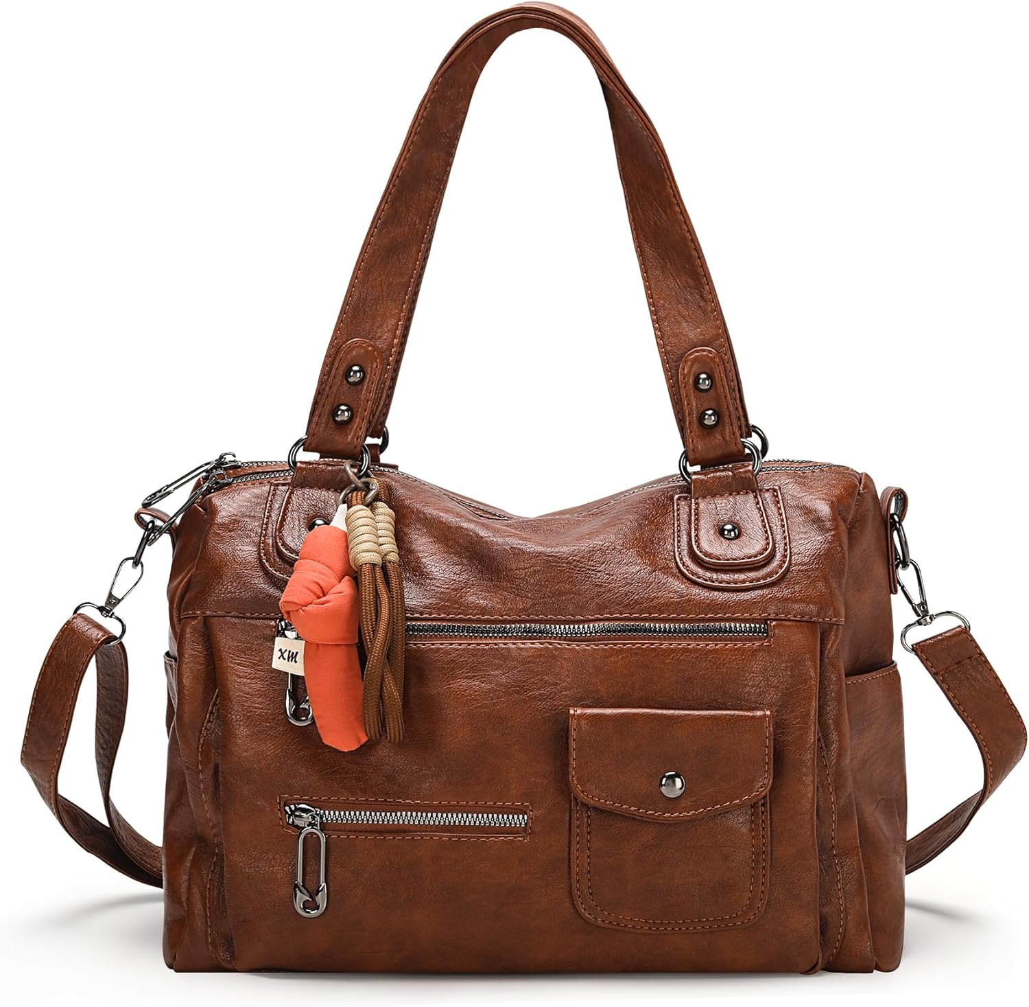 Satchel Bag for Women Leather Tote Bags Trendy Ladies Shoulder Bag Top Handle HandBag Crossbody Bags for Women