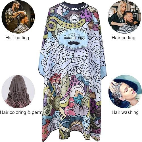 Miniatura 2 de STYLANCE Capa de peluquería profesional para corte de cabello, capa de peluquería de salón, capa de corte de pelo, accesorios de corte de pelo de