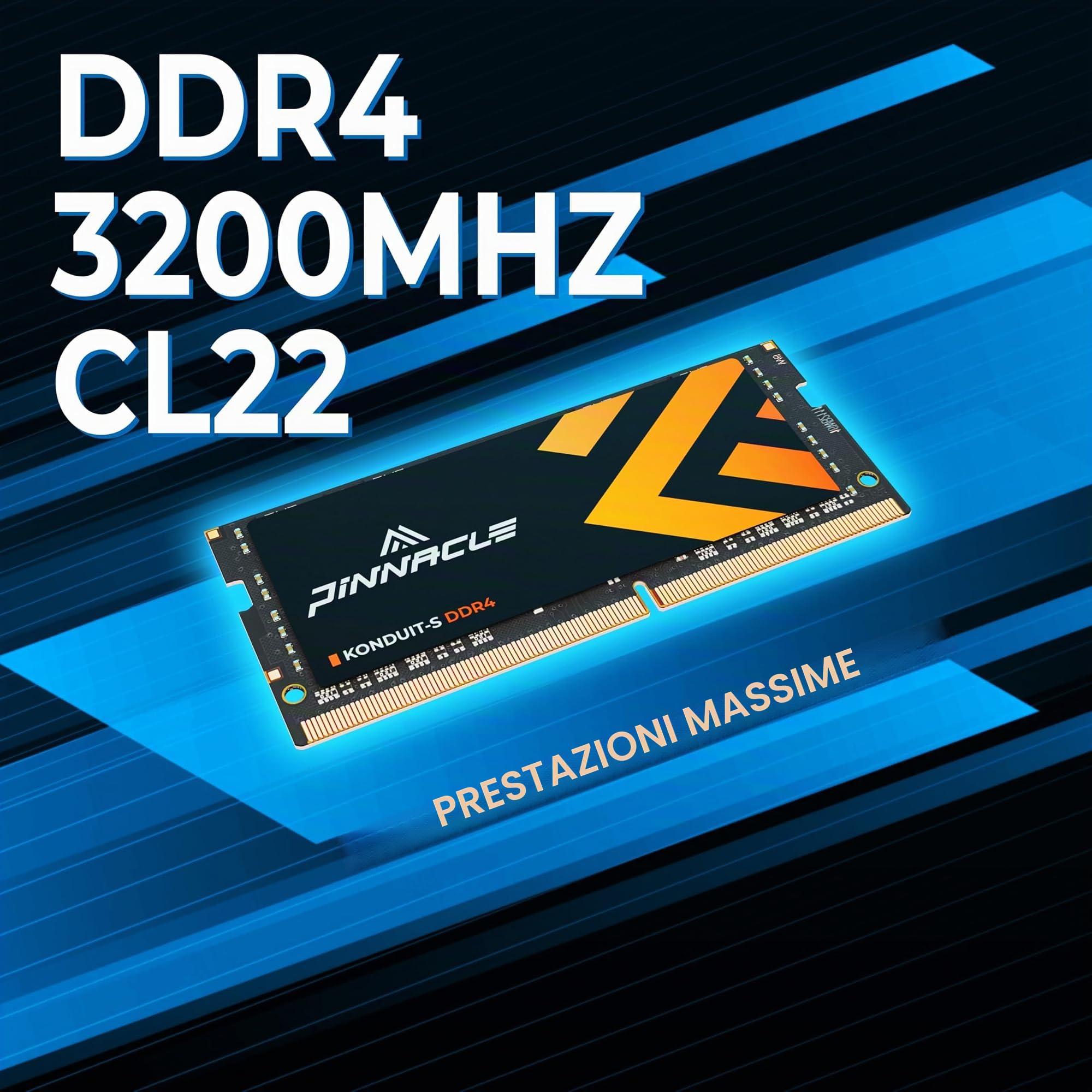 Timetec Pinnacle 32GB KIT (2x16GB) DDR4 3200MHz (o 2933MHz o 2666MHz) PC4-25600 Non-ECC Unbuffered 1.2V CL22 2Rx8 Dual Rank 260 Pin SODIMM Laptop Notebook PC Computer Memoria RAM Modulo Upgrade