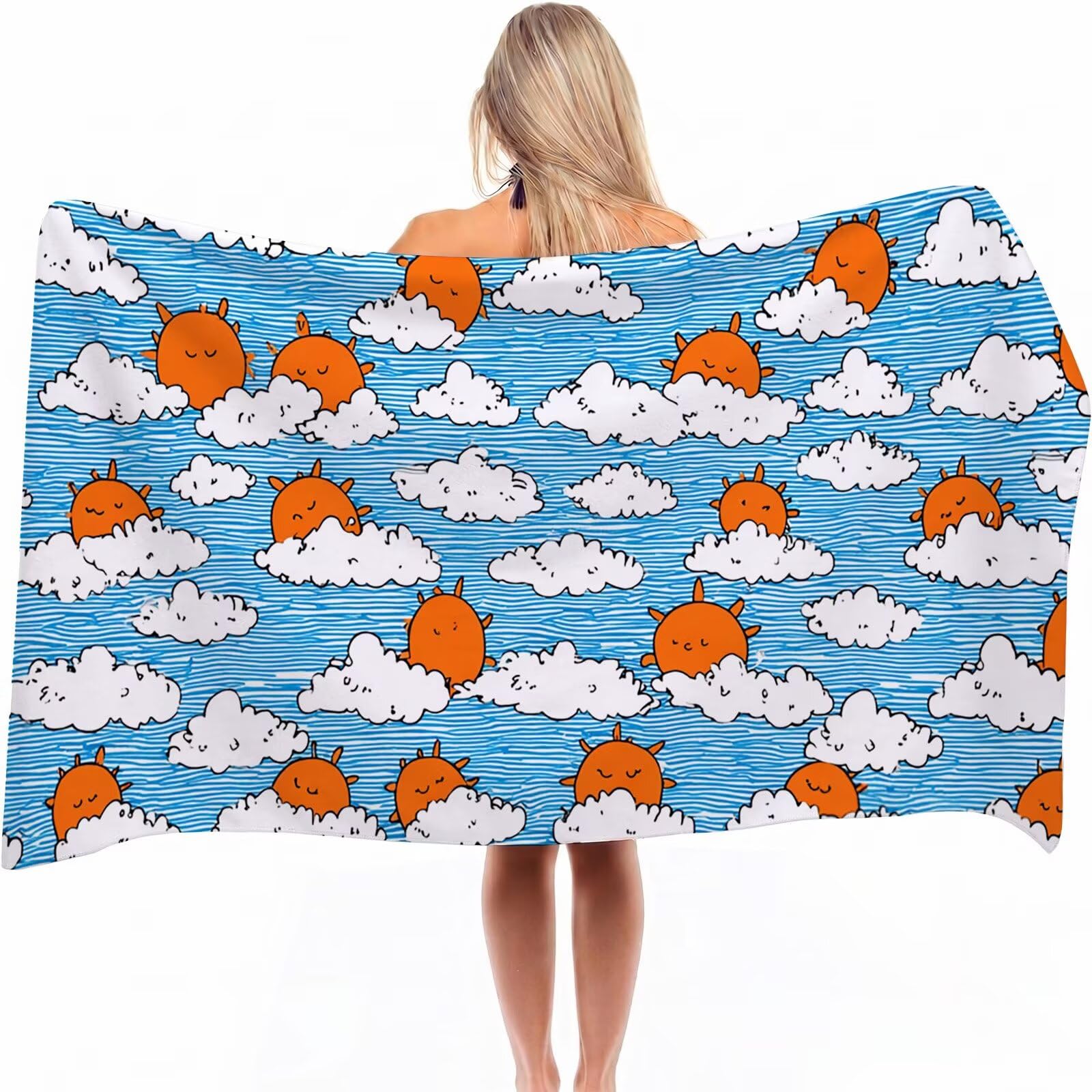 Drap de bain grande taille microfibre fini le sable et l'humidité