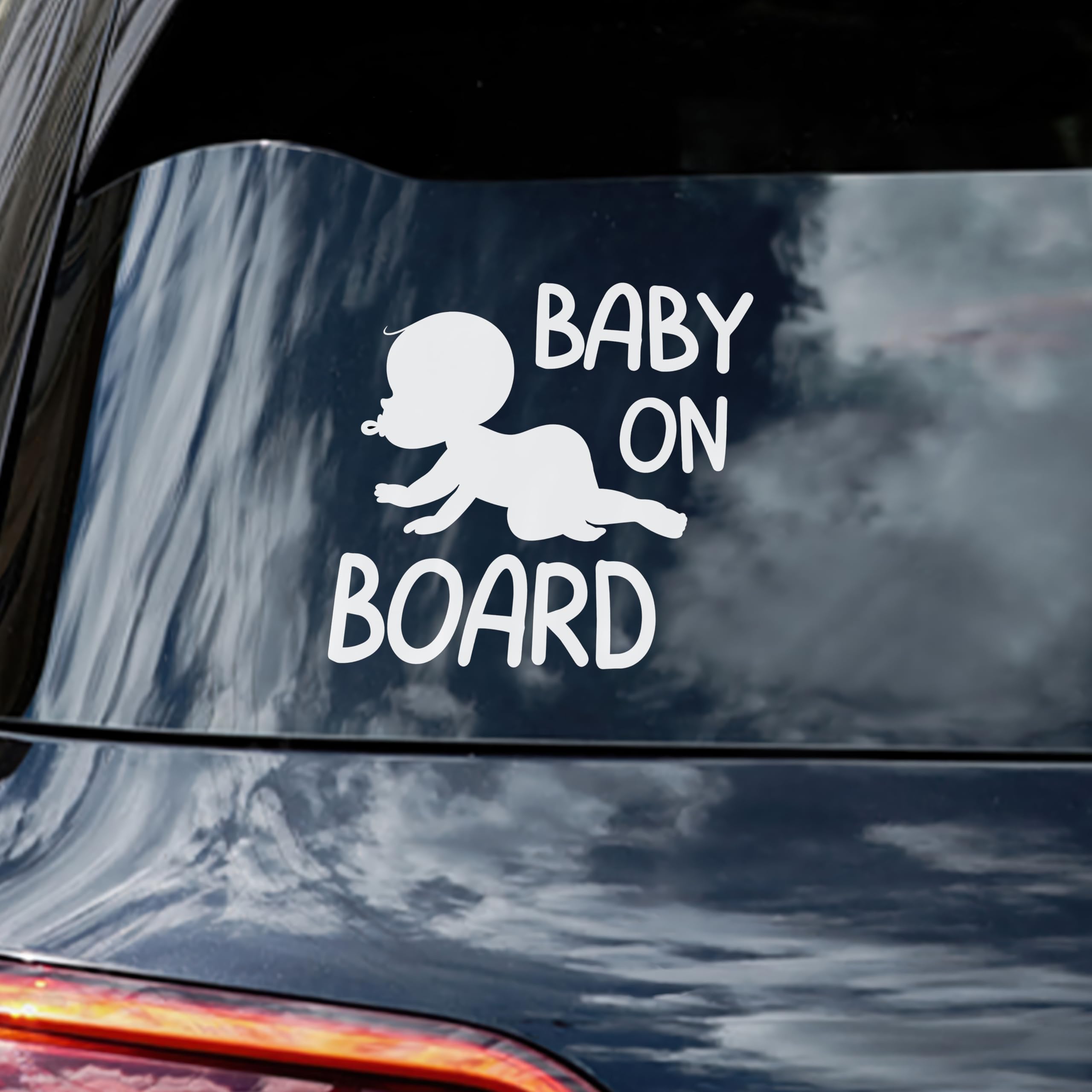 Baby on Board Sign for Car Baby Sticker, High Visibility Window Sticker Badge, Easy Apply & Remove, Universal Safety Sign