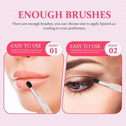 Miniatura 5 de Beaupretty Pinceles de maquillaje, herramienta de limpieza, 6 unidades, pinceles de silicona para labios, aplicador de lápiz labial, cepillo