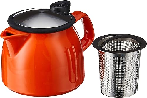 Miniatura 8 de FORLIFE Bell - Tetera de cerámica con infusor de cesta, 16 onzas, azul