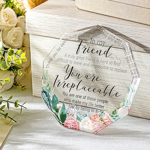 Vista 58 de Spiareal Regalos de amigos para mujeres, placa de amistad para mejor amiga, Acción de Gracias, Navidad, mejor hermana de flores, regalo