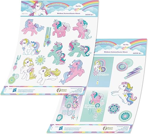 Desert Cactus My Little Pony Sticker – 22 calcomanías de vinilo para botella de agua para laptop, decoración de álbum de recortes, suministros de