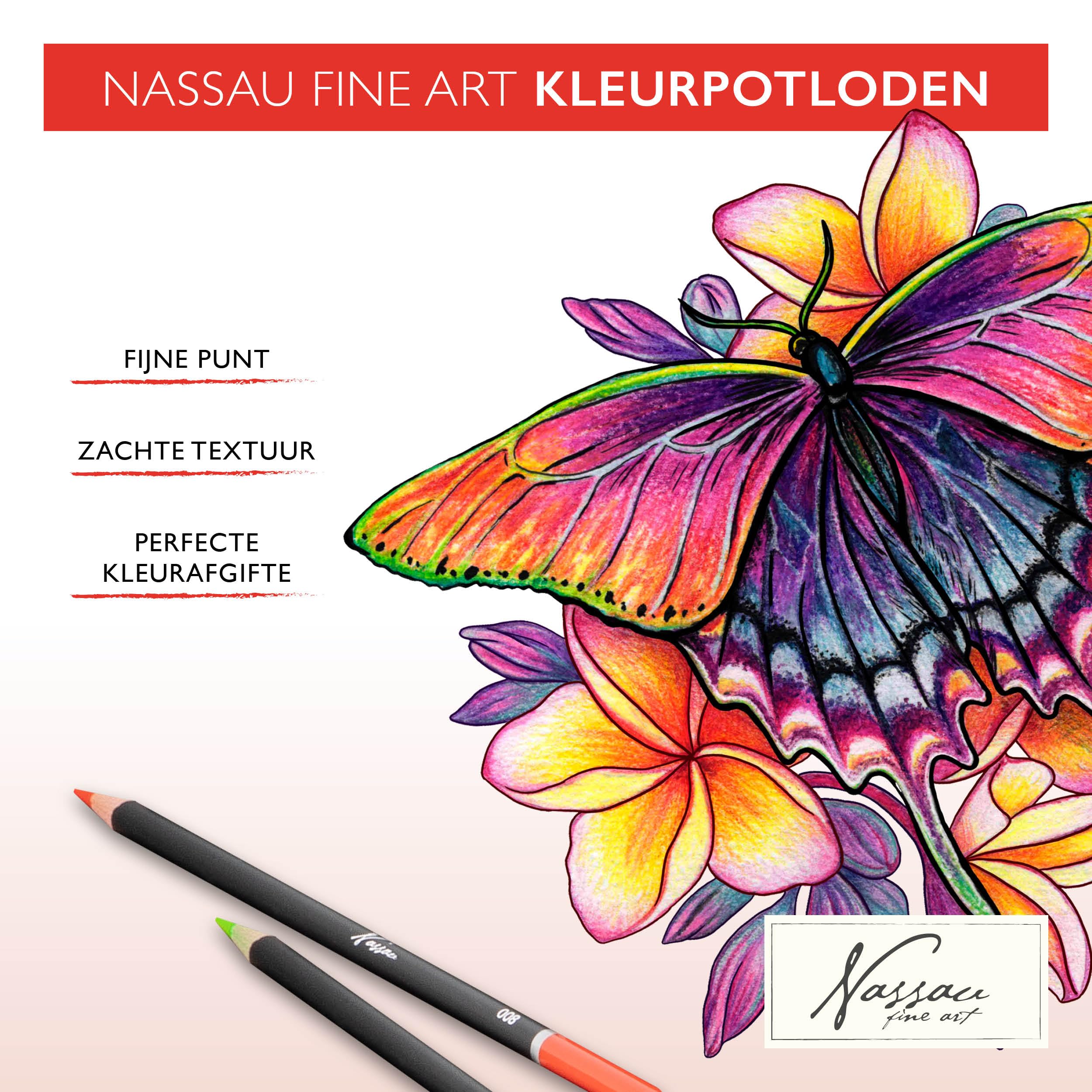 VAN NASSAU FINE ART Professional 160-teilige Buntstifte set in einer Präsentationsbox aus Blech | Holzstifte Zeichenset | Hochwertige Farbminen | für Kinder und Erwachsene
