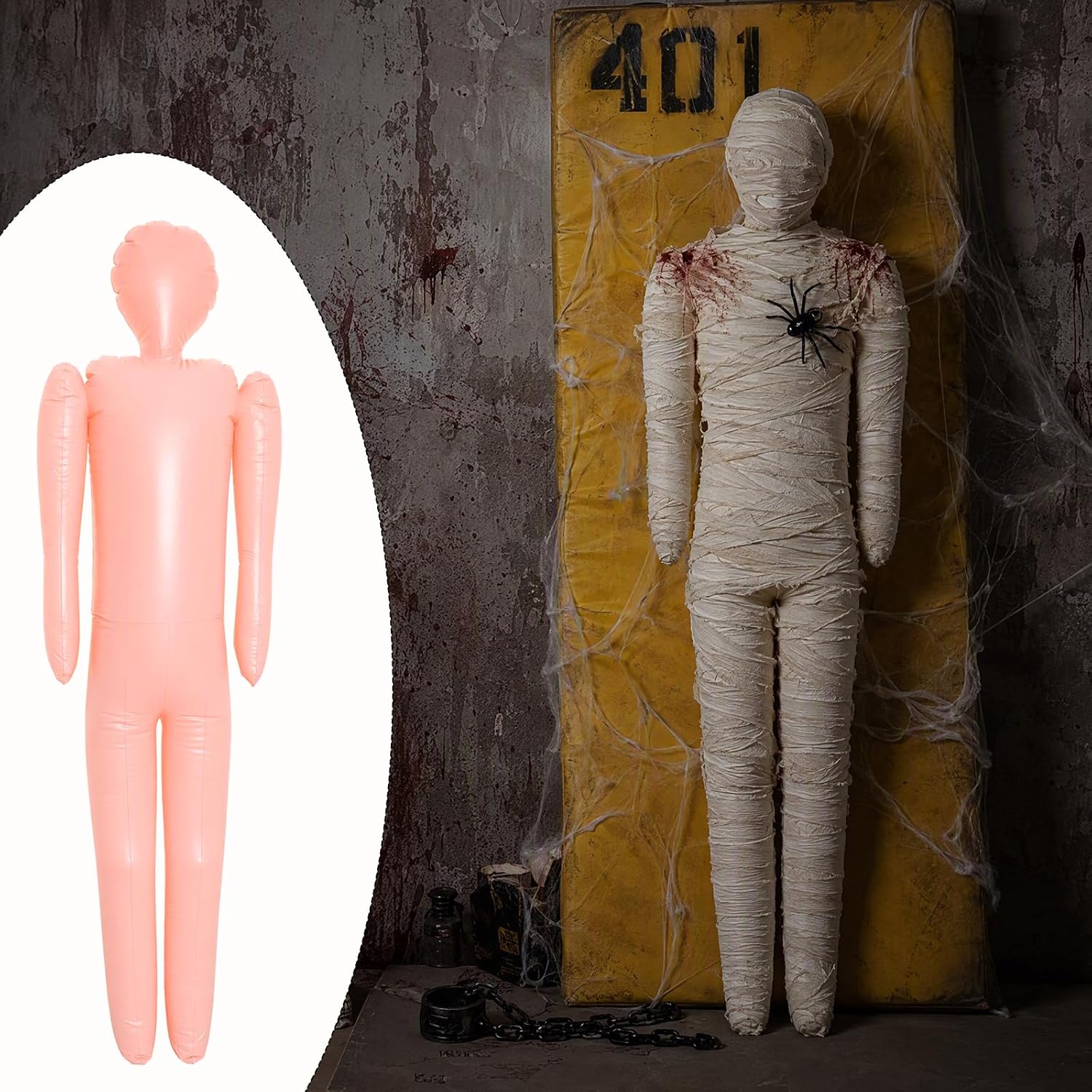 60 Inch Life-Size Inflatable Body Mannequin Dummy for Halloween Decor