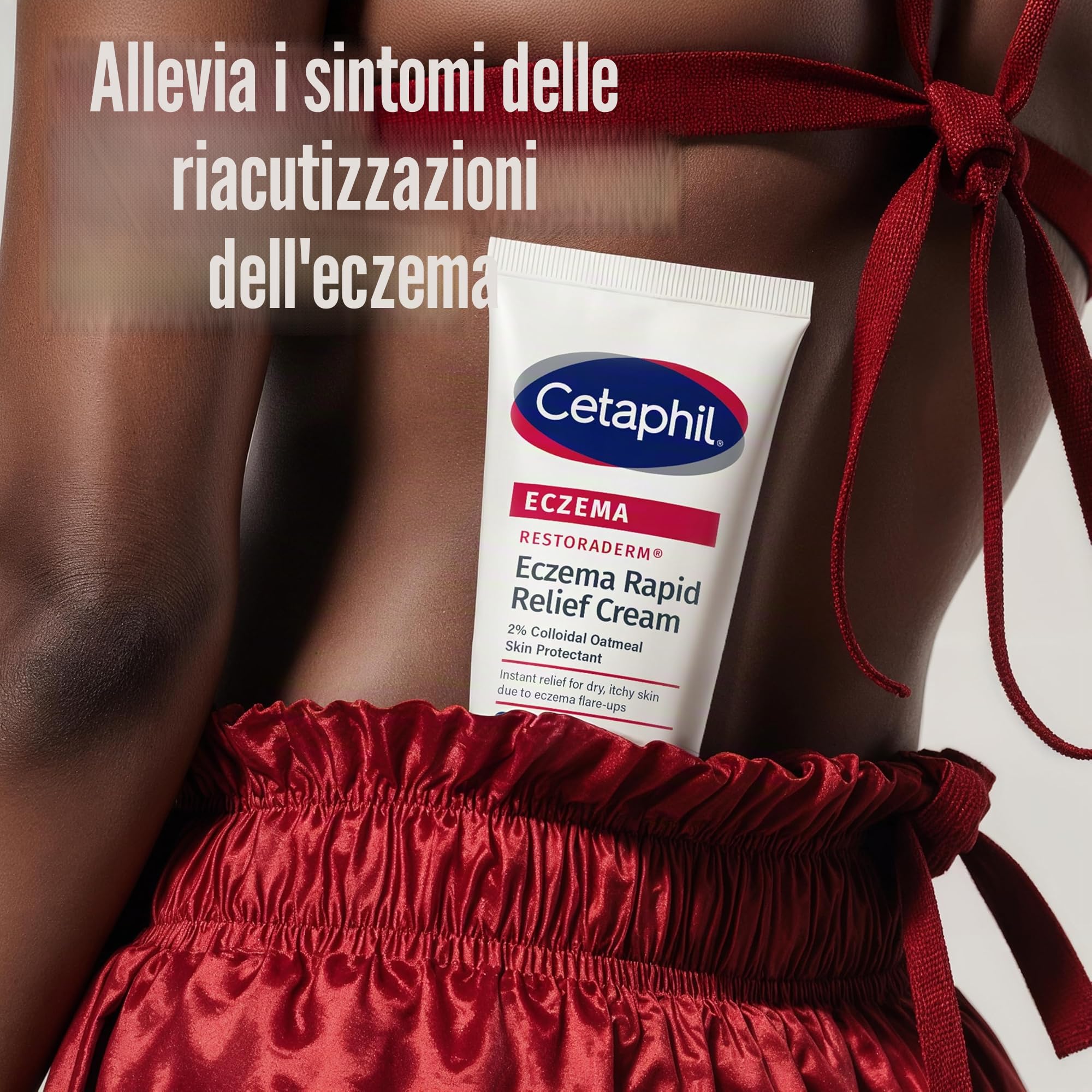 CETAPHIL ECZEMA RESTORADERM FLARE-UP RELIEF CREAM, For Eczema Prone Skin, 8 oz, Barrier Repair, 48 Hour Hydration, 2% Skin Protectant Colloidal Oatmeal, Steroid Free