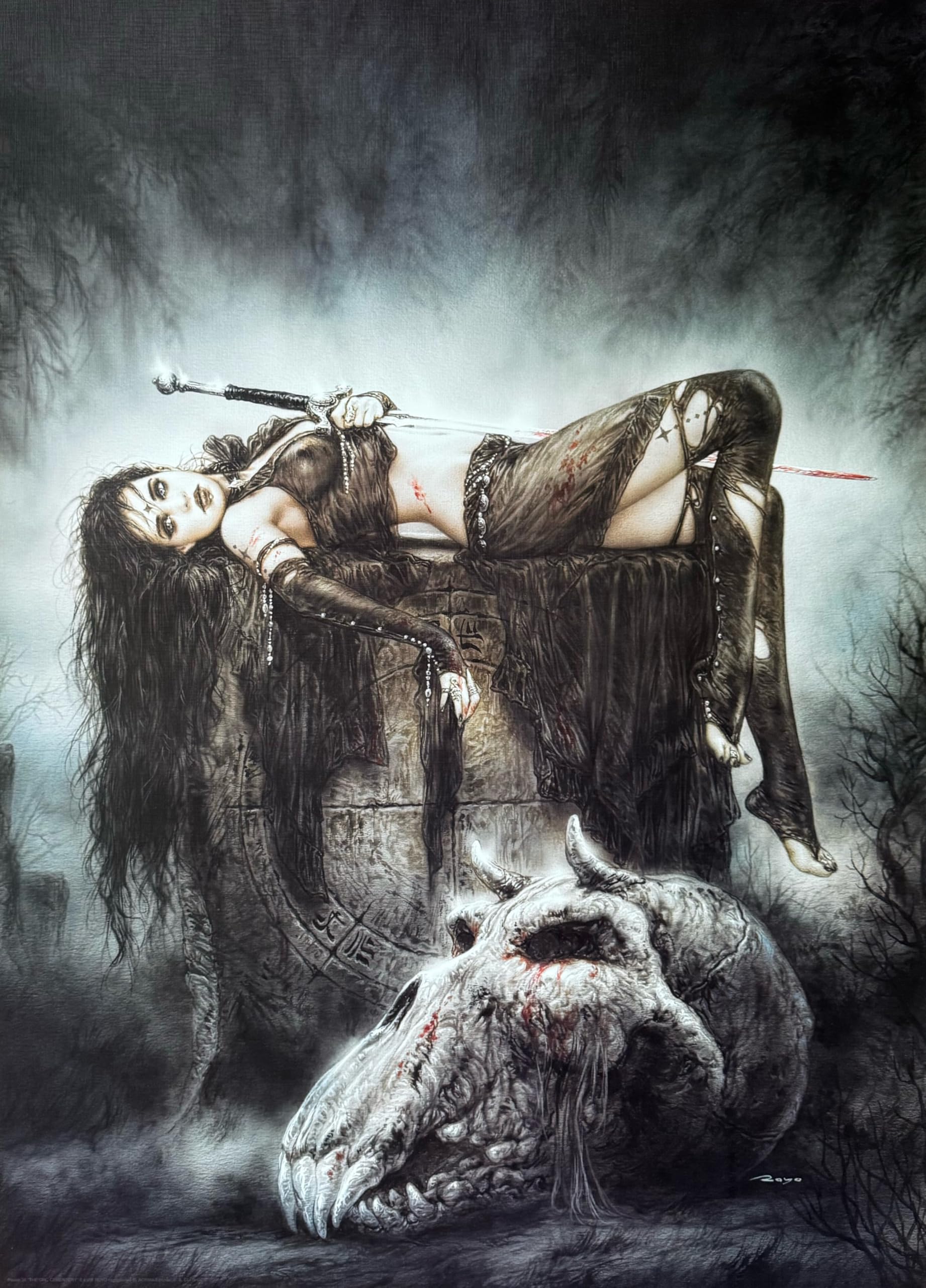 Affiche d'art Luis Royo The Orc Cementery N°36 grand format lithographique - 2