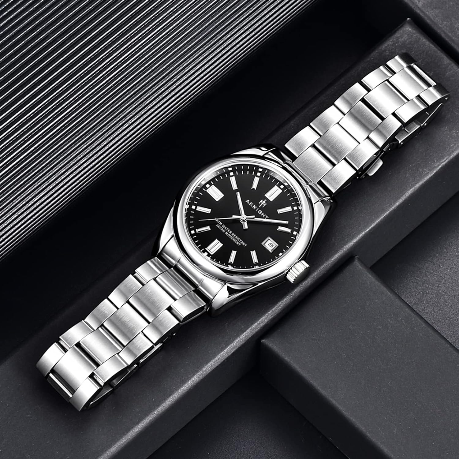 BENYAR Mens آنالوگ کوارتز مچی ساعت مچی - ساعت مچی کلاسیک گاه به گاه با بند چرم قهوه ای ساعتهای صورت بزرگ برای آقایان