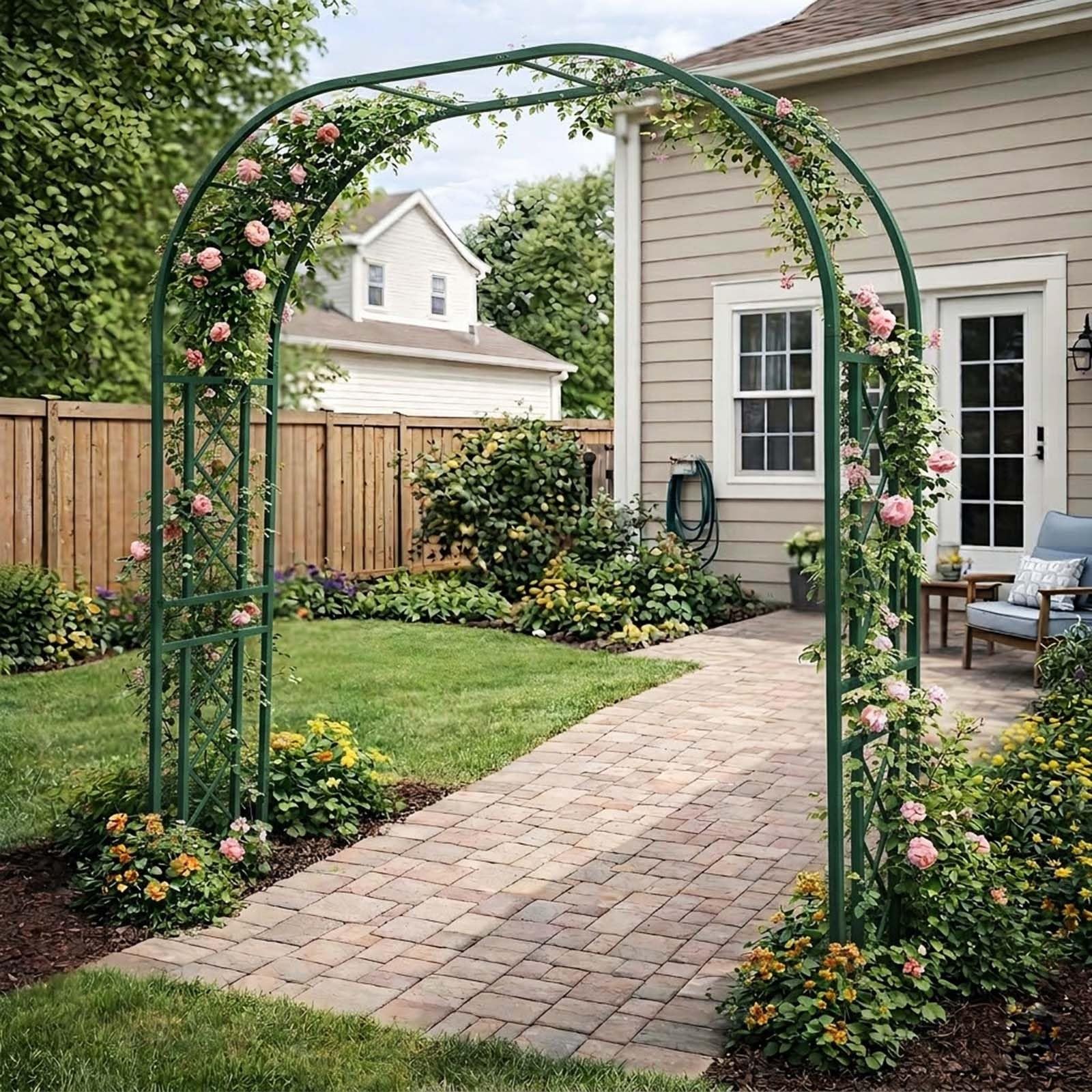 Tonnelle de mariage arche de jardin en métal treillis plantes grimpantes