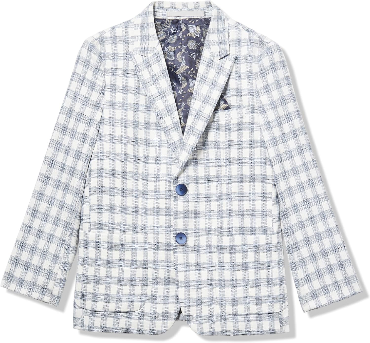 Isaac Mizrahi Boys' Boy's Slim Fit Check Blazer