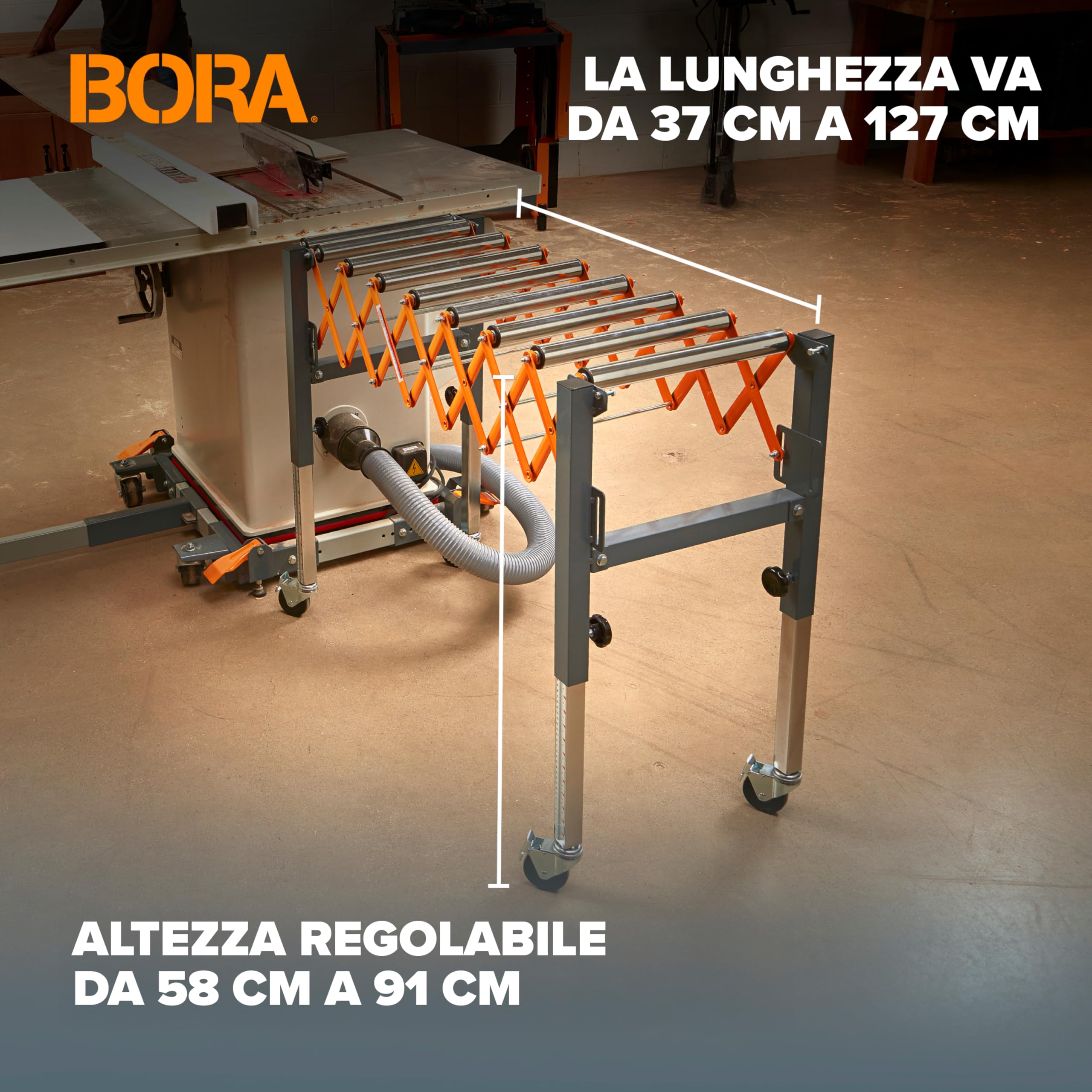 Bora Portamate Rullo trasportatore regolabile PM-2700