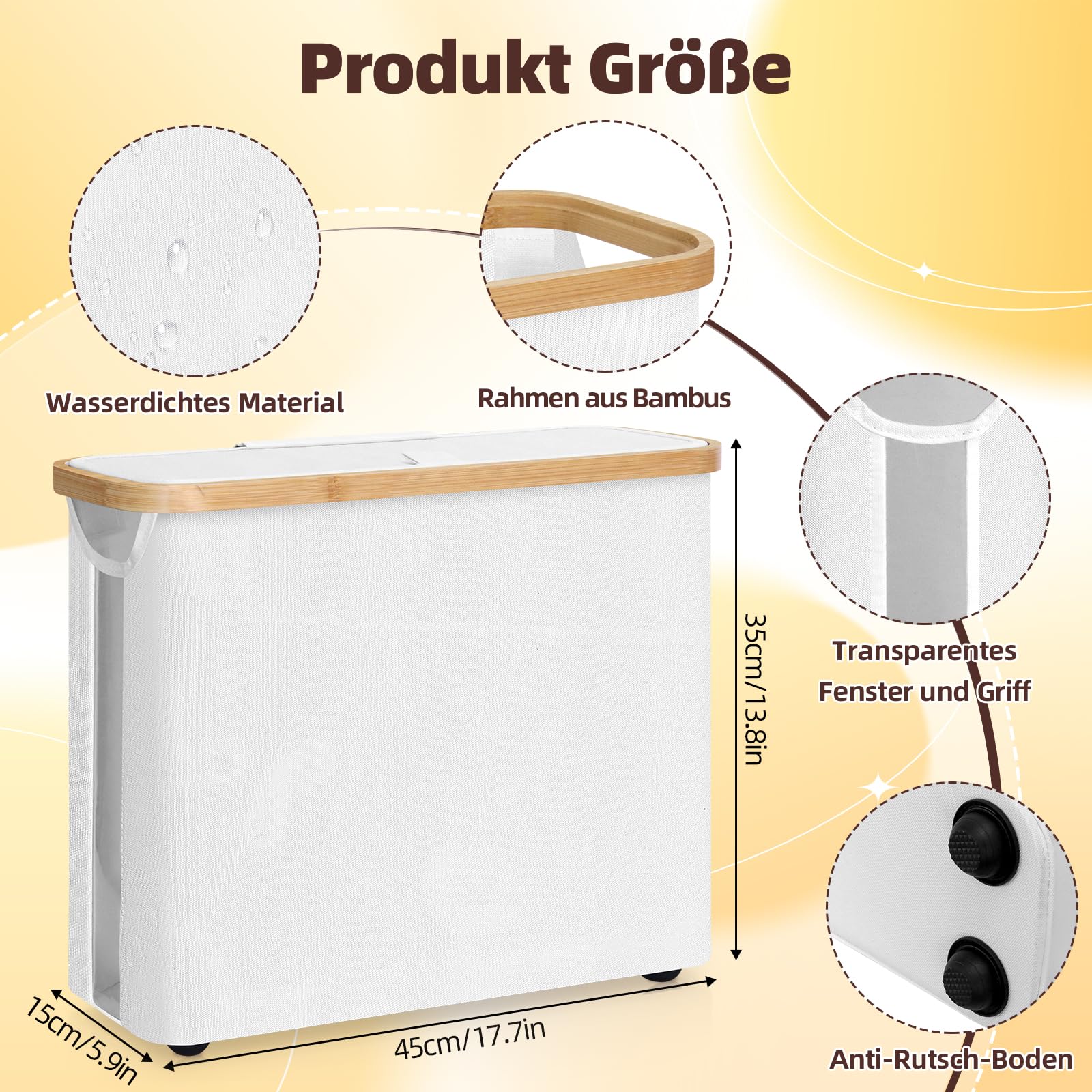 Toilettenpapier Aufbewahrung Korb mit Deckel und Griff,