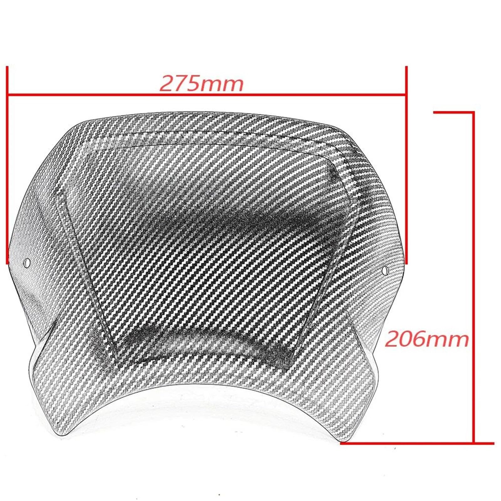 Pare-Brise Moto pour CL500 2023-2025 Plaque Avant en Plastique, Déflecteurs Vintage, Déflecteur d'air Déflecteurs d'air(Aspect Carbone)