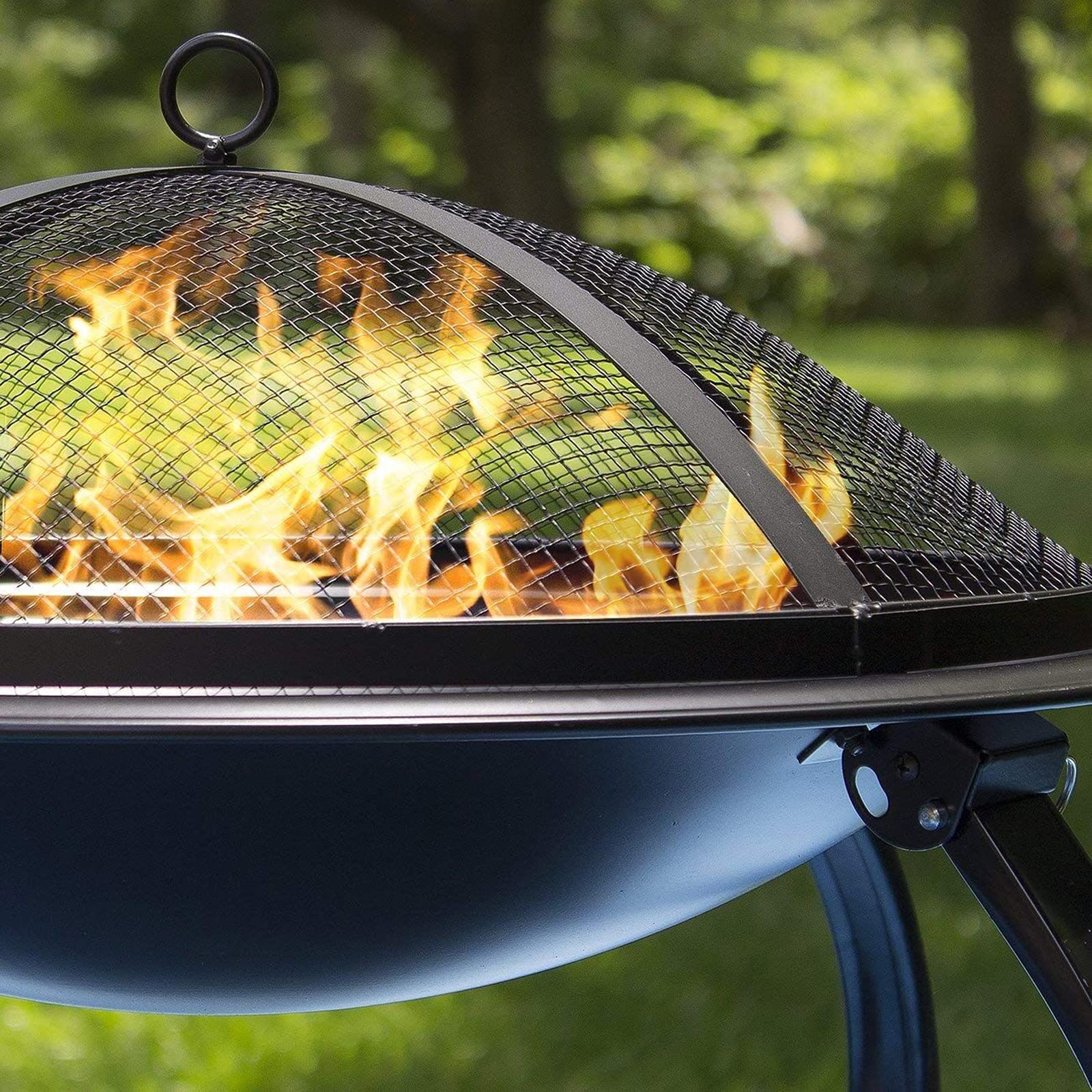 YXSH Trípode para Exterior Plegable con Parrilla De Barbacoa 3 En 1, Calentador De Jardín/Patio/Barbacoa/Pozo De Hielo con Cubierta Impermeable