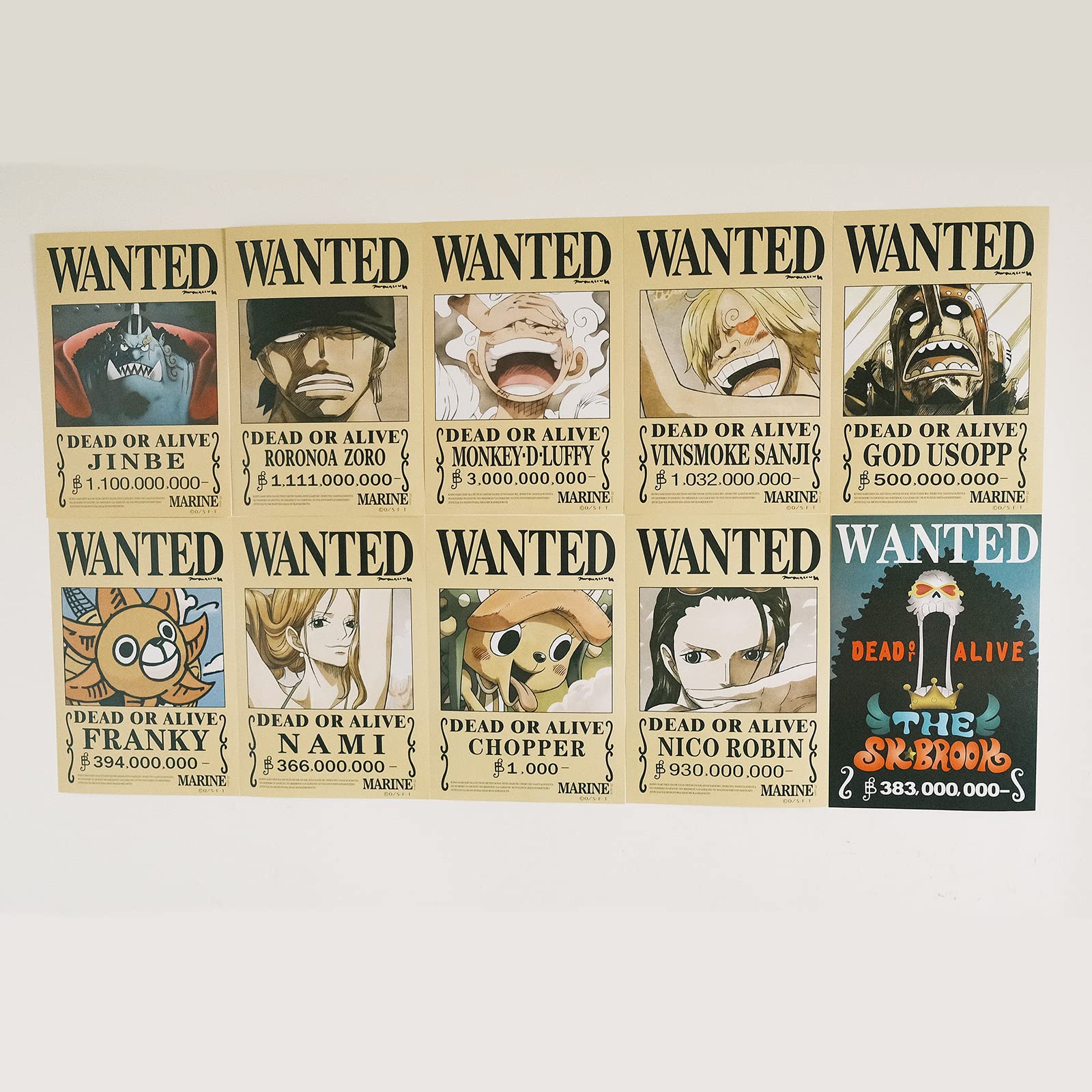FFNNKN One Piece Wanted Posters New Edition Luffy 1.5 Billion Nami