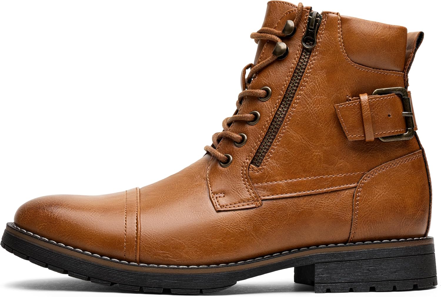Vostey Men's Boots Boots for Men Casual Boots Motorcycle Combat Ankle Dress Boots Mens - Image 4