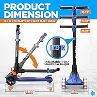 Vista 2 de Hurtle Patinete eléctrico, motor de 350 W/500 W, rango máximo de 30 millas, velocidad máxima de 16/18 mph, neumáticos de 8.5 pulgadas/10 pulgadas