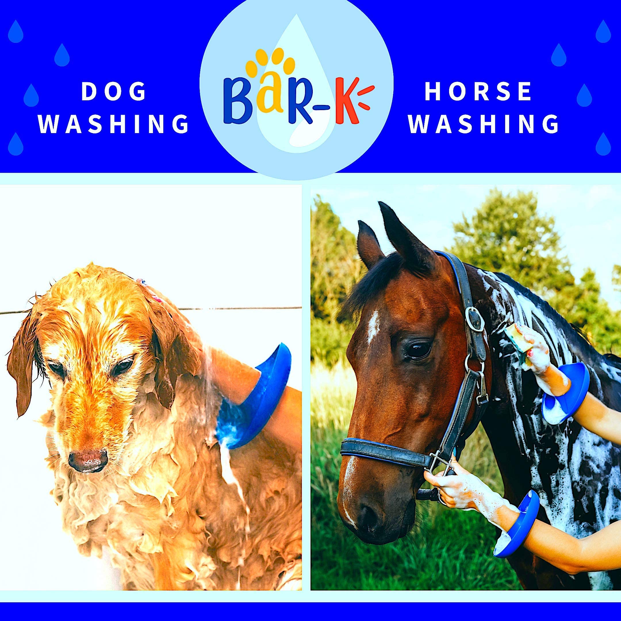 BaR-K Drip Catcher Cuffs - Pet Bathing Tool for Dog Shower and Dog Bathtub - Dog Bathing Station Grooming Supplies and Horse Supplies for Horse Grooming Kit - Protective Dog Washing Tool - Blue 2 Set - image 8
