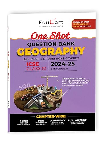 Educart ICSE Class 10 Geography One Shot Question Bank 2025 for 2024-25 Exam