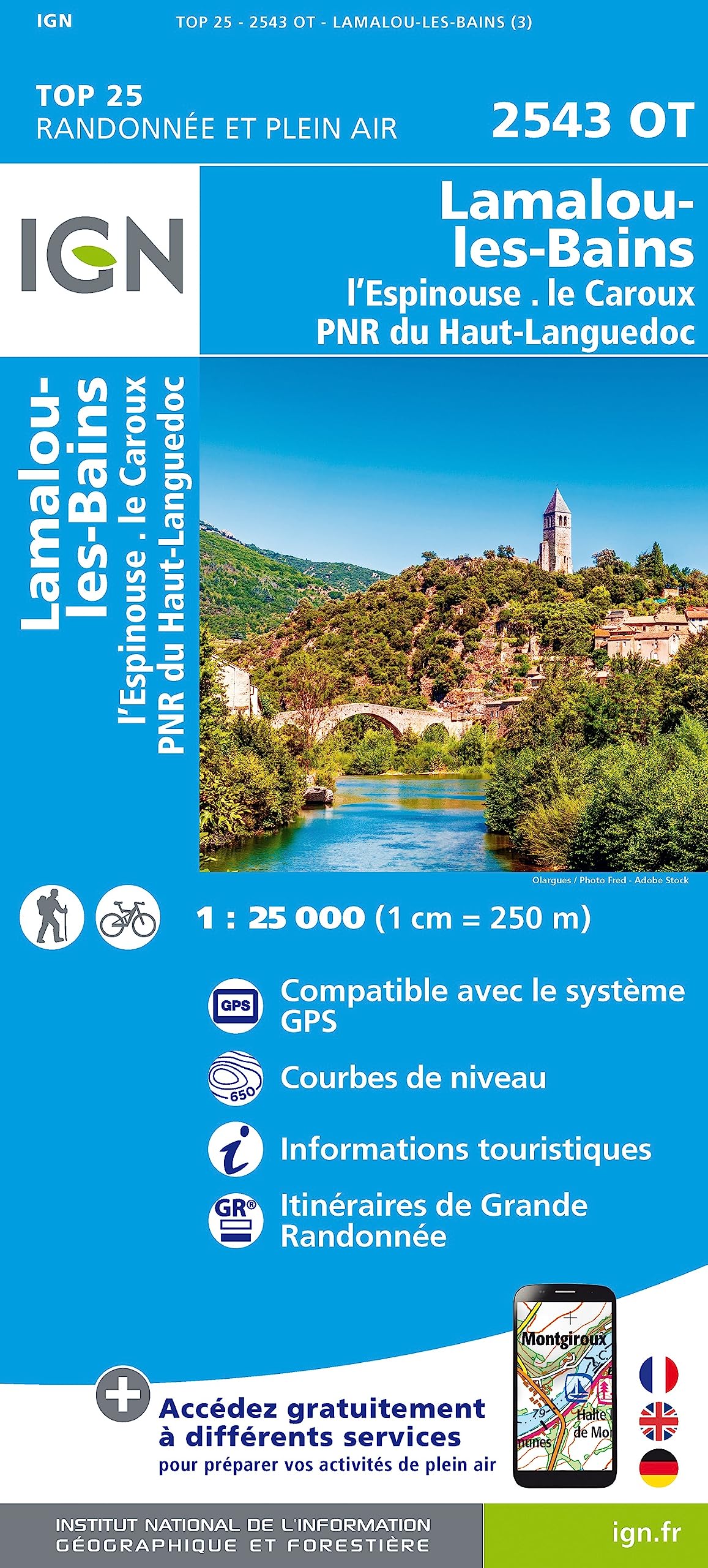 Lamalou-Les-Bains / L'Espinouse / Le Caroux PNR: 2543OT (TOP 25)