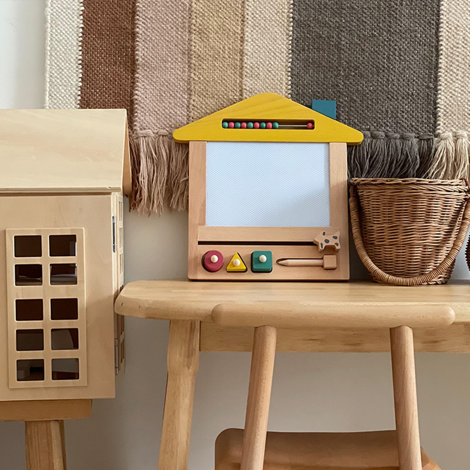 Lavagna Magnetica da Disegno a Forma di Casa Montessori