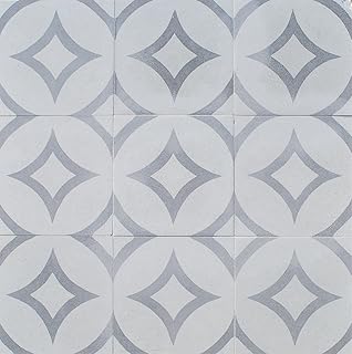 Luna Gray Encaustic 8x8 Honed Finish Cement Tile Floor