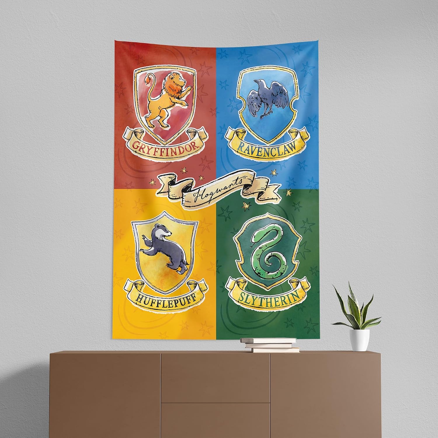 Northwest Harry Potter Tapestry, Hogwarts Wall Hanging Poster, Official Warner Bros Birthday Banner Backdrop, 40x57 Inch