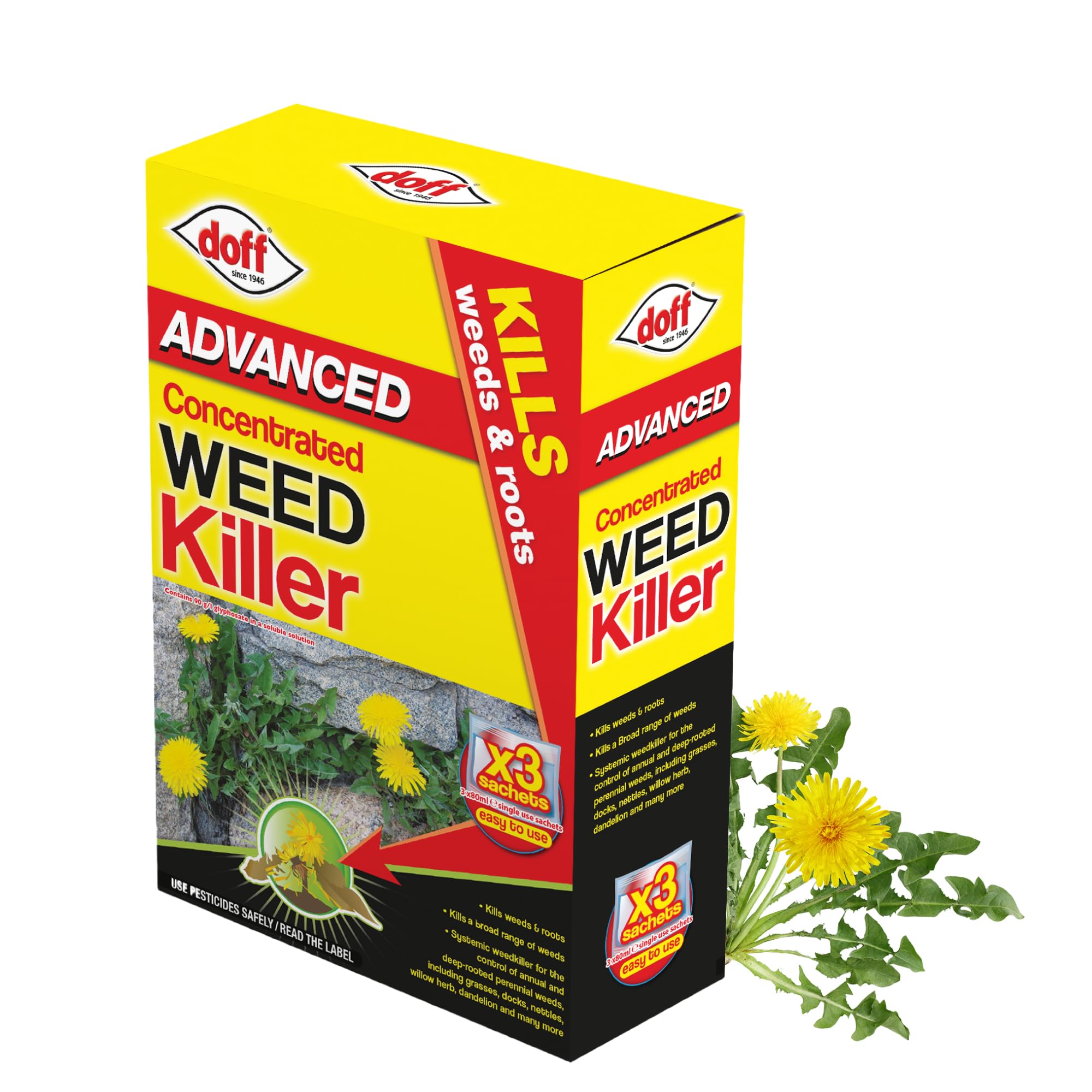 Doff Advanced Concentrated Weedkiller 3 x 80ml sachets