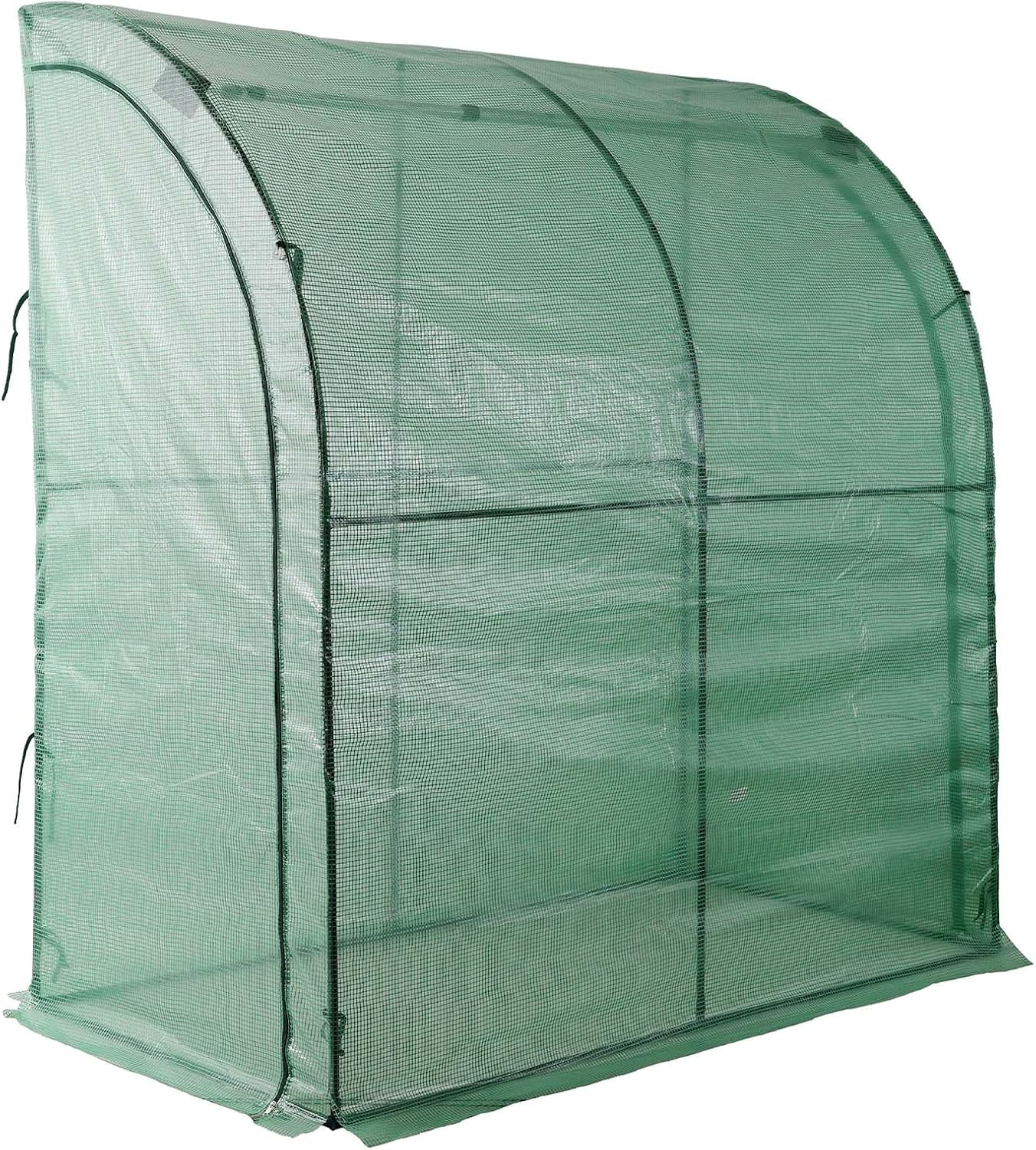 Mini Greenhouse with Garden Shade Cloth PE Cover for Planting Seeds, 79"x39"x83" Hot House with 3 Tier Wire Shelves and 2 Roll-Up Zipper Doors for Outdoors