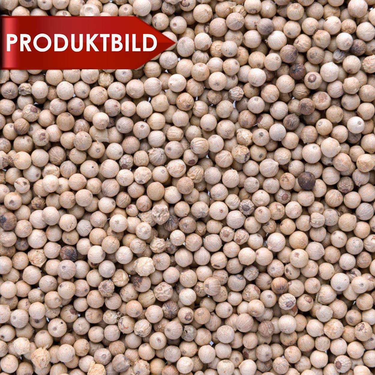 Pfeffer weiß, ganzes Korn. Pfeffer weiss ganz. Handverlesener keimreduzierter weißer Pfeffer aus Indonesien. 3 Beutel je 1500g (4,5KG)